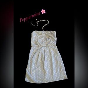 Peppermint Women’s Light Gray & Yellow Dress with Print